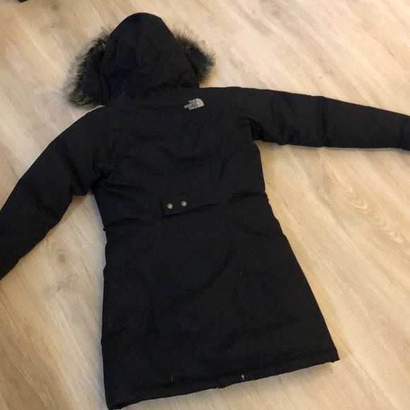 NORTH FACE WATERPROOF BLACK  TRICLIMATE FUR BLACK PARKA HYVENT - Picture 12 of 14